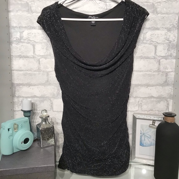 Black sequinned dress top - Picture 6 of 6